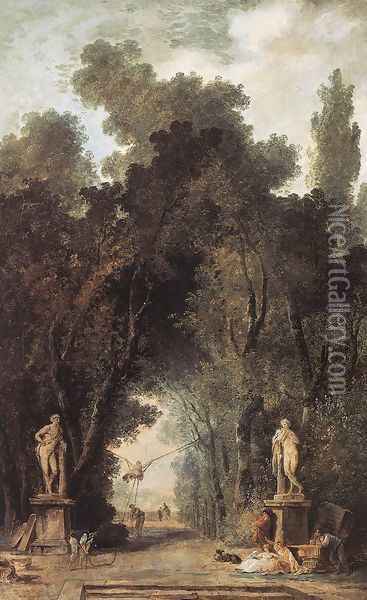Avenue in a Park 1799 Oil Painting - Hubert Robert