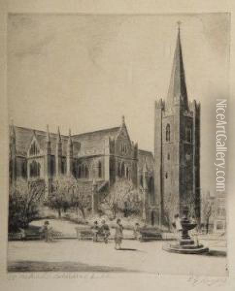 St. Patrick's Catherdral, Dublin Oil Painting - Edward James Rogers