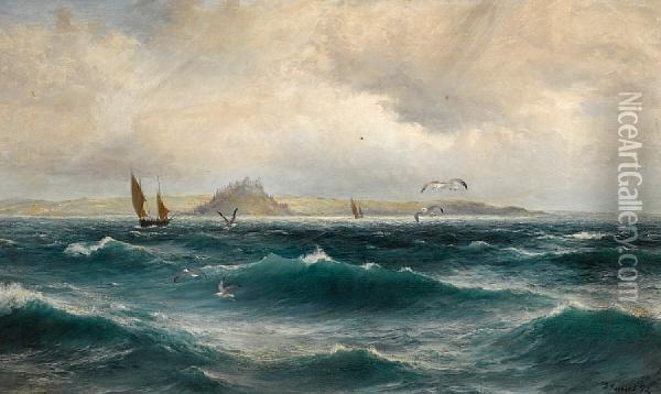In Mounts Bay, Cornwall, England Oil Painting - David James