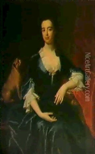 Portrait Of Catherine Sancroft (1685-1763) Oil Painting - Enoch Seeman