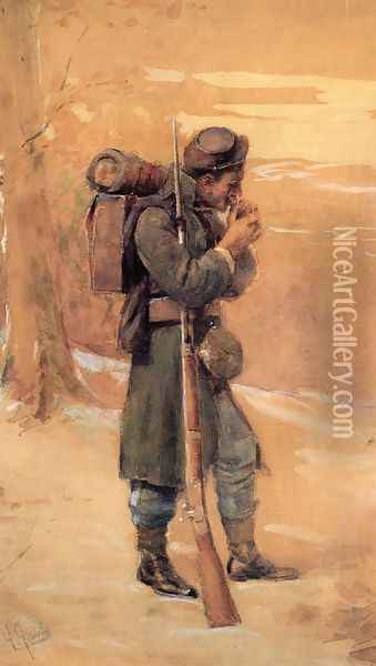 The Infantryman Oil Painting - William Gilbert Gaul