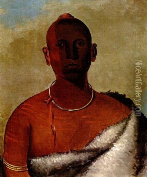 American Indian Portraits Oil Painting - George Catlin