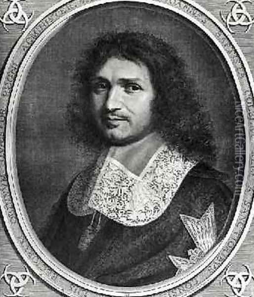 Portrait of Jean Baptiste Colbert 1619-83 Oil Painting - Robert Nanteuil