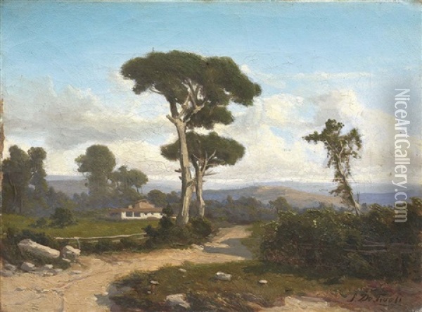 Paesaggio Oil Painting - Serafino de Tivoli
