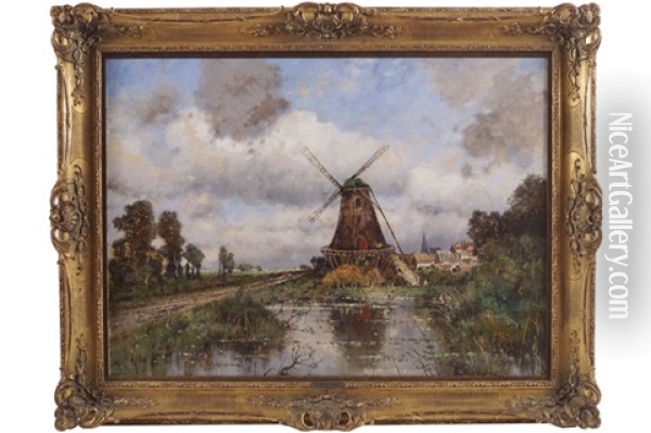 Windmill Oil Painting - Karl Heffner
