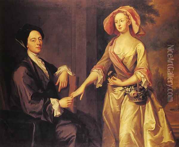 Sir Archibald and Lady Grant Oil Painting - John Smibert