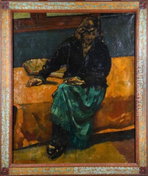 Portrait De Marthe Oil Painting - Medard Maertens
