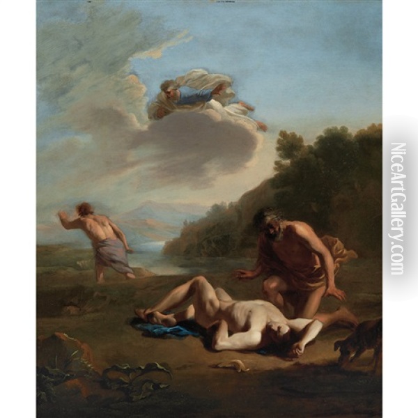 The Death Of Abel Oil Painting - Karel Dujardin