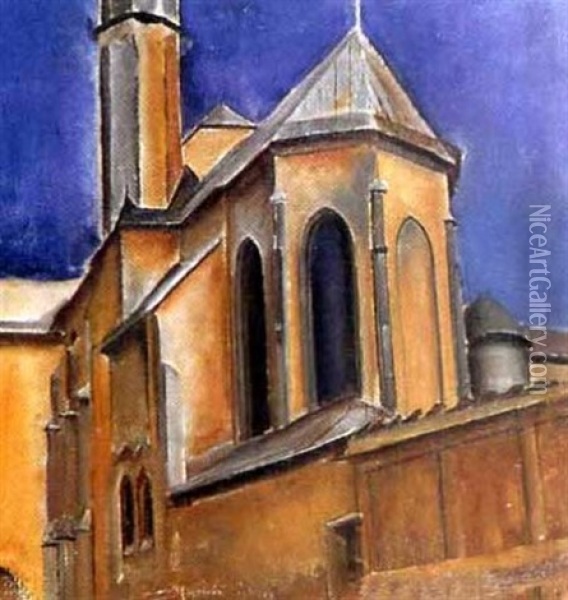 Hofkirche Innsbruck Oil Painting - Martin Aberg