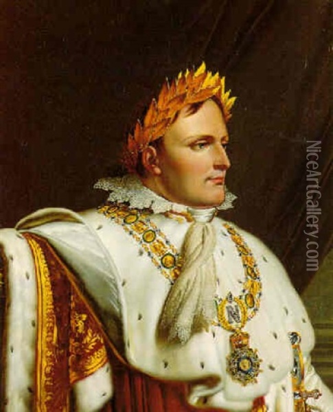 Portrait Of The Emperor Napoleon Oil Painting - Anne-Louis Girodet de Roucy-Trioson