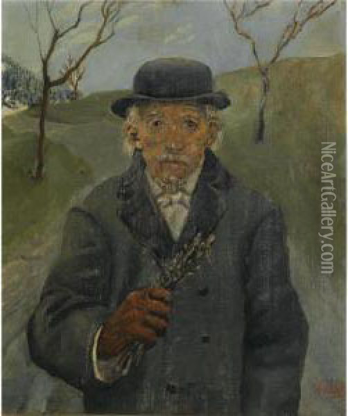 Onkel Joachim (uncle Joachim) Oil Painting - Christian Krohg
