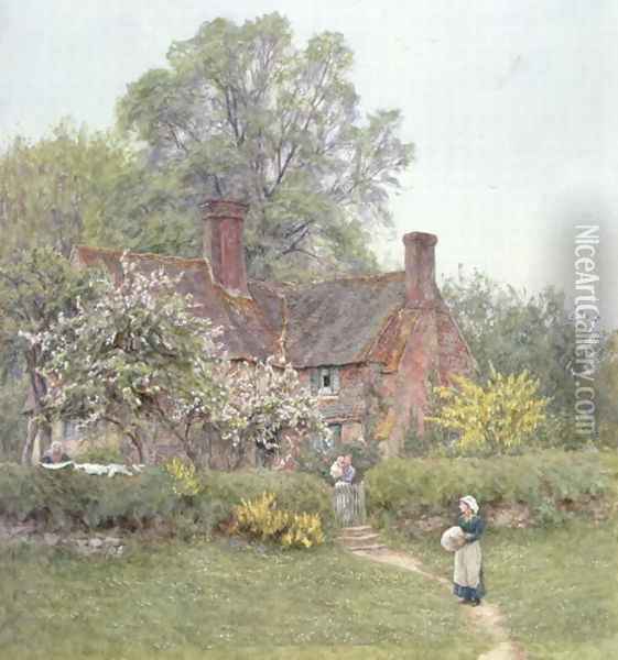 Cottage at Chiddingfold Oil Painting - Helen Mary Elizabeth Allingham