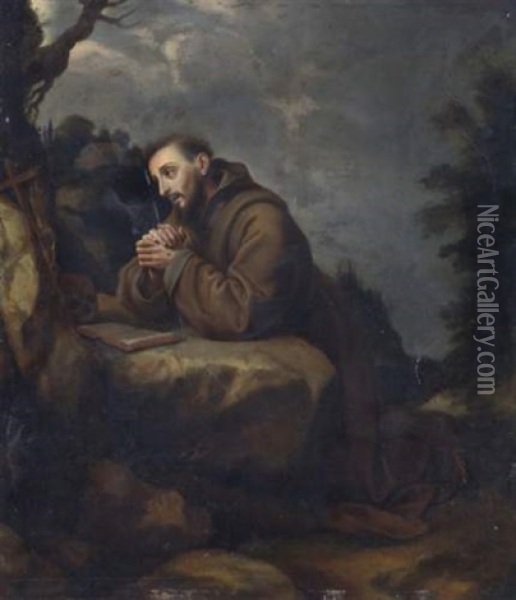 Saint - Francois En Priere Oil Painting - Cristofano Allori