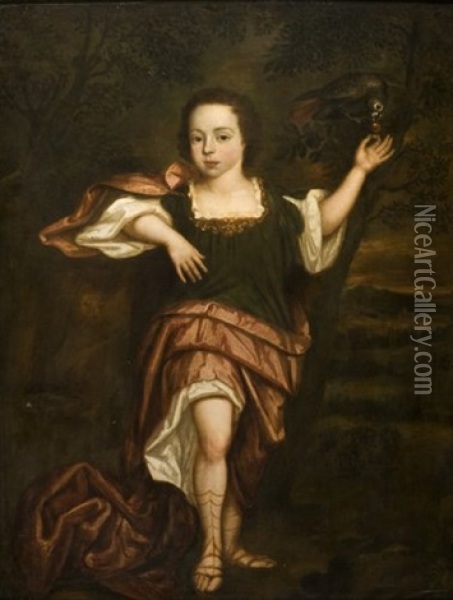 Portrait (duc De Norfolk Enfant?) Oil Painting - Abraham Lambertsz Jacobsz van den Tempel