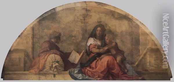 Madonna del sacco (Madonna with the Sack) 1525 Oil Painting - Andrea Del Sarto