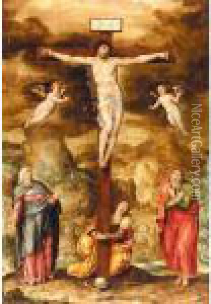 The Crucifixion Oil Painting - Marcello Venusti
