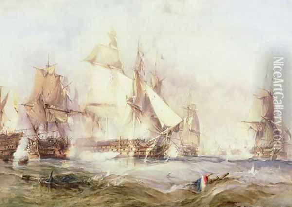 Battle of Trafalgar, 1805 2 Oil Painting - George Chambers