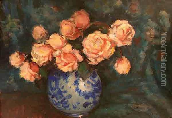 Roze, Ok. 1938 Oil Painting - Stefan Filipkiewicz
