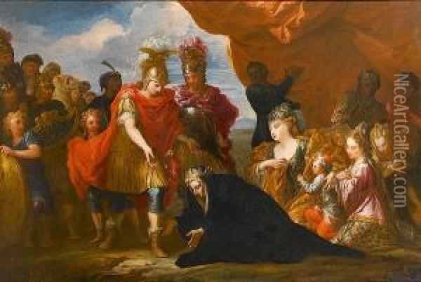 The Family Of Darius Before Alexander Oil Painting - Pietro Dandini