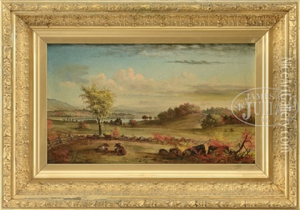 View On Lake Winnipesaukee- Near Red Hill Oil Painting - Gibeon Elden Bradbury