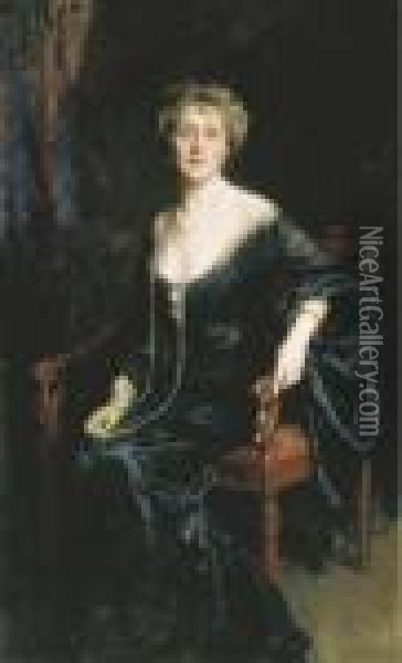 Portrait Of Mary Frances Dundas Oil Painting - Philip Alexius De Laszlo