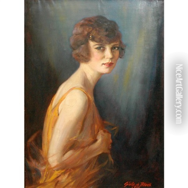 Portrait Of A Lady Oil Painting - Guilio de Blaas