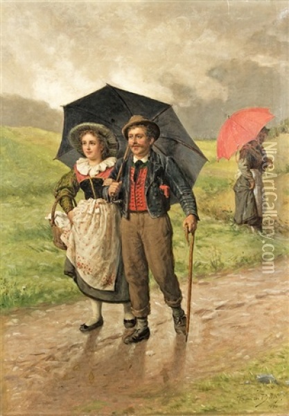 After The Rain Oil Painting - Theodor Von Der Beek