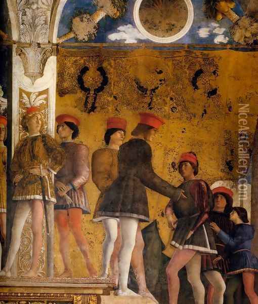 The Court of Gonzaga (detail) 2 Oil Painting - Andrea Mantegna