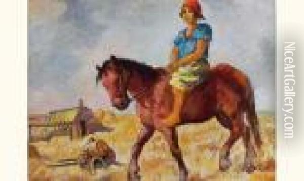 Cavaliere Oil Painting - Issachar ber Ryback