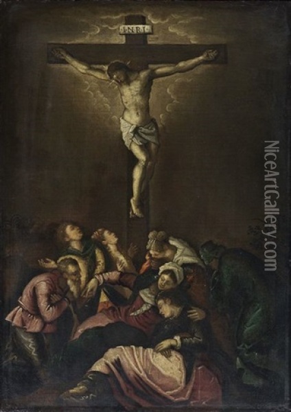 Christus Am Kreuz Oil Painting - Leandro da Ponte Bassano
