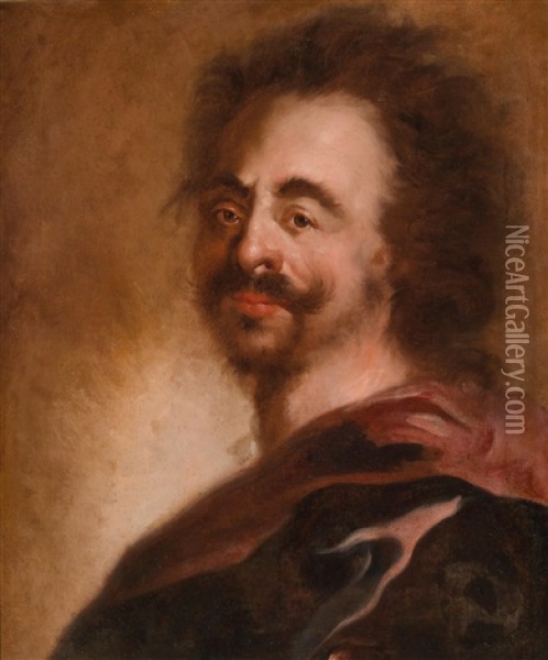 Pasticcio-portrat Zar Peters D. Gr. Von Rusland Oil Painting - Anthoni Schoonjans