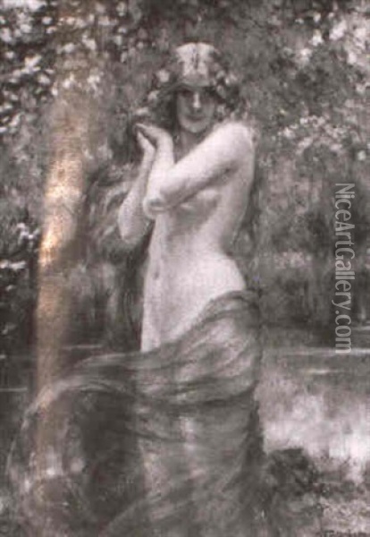A River Nymph Oil Painting - William A. Breakspeare
