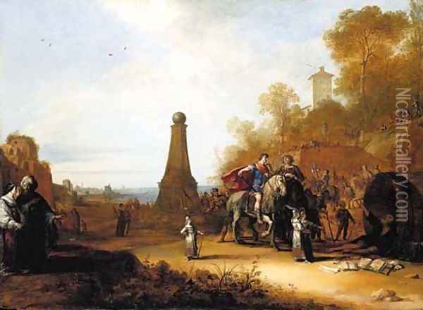 Alexander and Diogenes Oil Painting - Bartholomeus Breenbergh