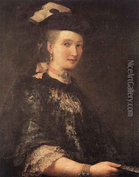 Portrait of a Lady Oil Painting - Alessandro Longhi