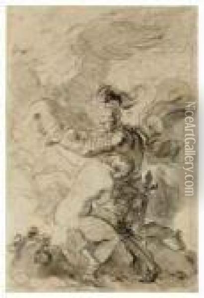 Ruggiero Unchains Angelica Oil Painting - Jean-Honore Fragonard
