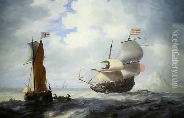 A Marine Oil Painting - Bonaventura, the Elder Peeters