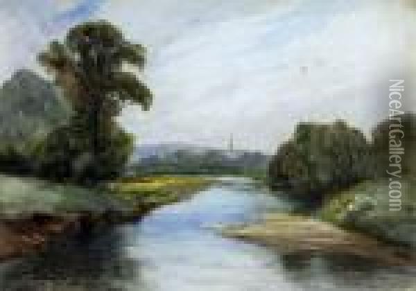 Riverscape Oil Painting - James Humbert Craig