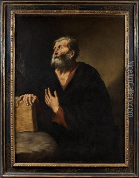 Saint Matthias Oil Painting - Francesco Fracanzano