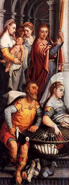 Left wing of a Triptych with the Adoration of the Magi (reverse side) Oil Painting - Pieter Aertsen