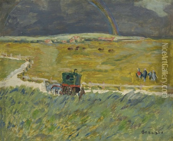 L'arc-en-ciel, La Roulotte Oil Painting - Pierre Bonnard