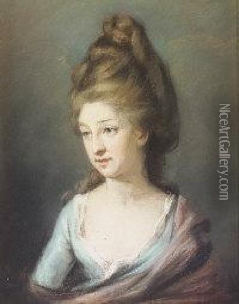 Frances, 2nd Daughter Of Rt. Hon John Ponsonby And Wife Of Cornelius 1st Lord Of Lismore Oil Painting - Hugh Douglas Hamilton