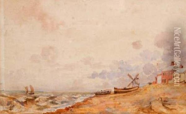 Watercolour A View Of Fort Green,aldeburgh, Suffolk Oil Painting - Thomas Gainsborough