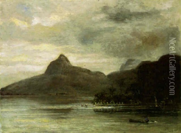 Lagoa Bei Rio De Janeiro Oil Painting - Bernhard Wiegandt