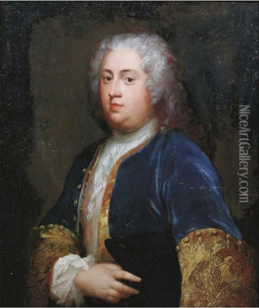 Portrait Of A Nobleman Oil Painting - Jean-Baptiste Santerre