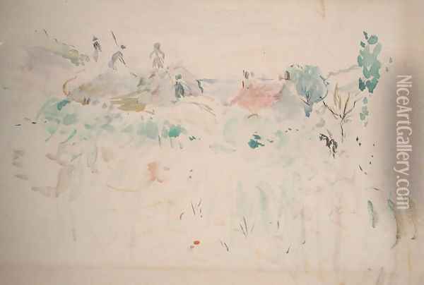 The Haystacks in Jersey 1886 Oil Painting - Berthe Morisot