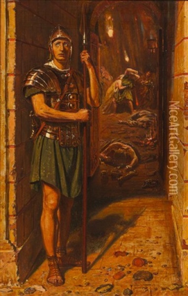 Faithful Unto Death (last Days Of Pompeii) Oil Painting - Edward John Poynter