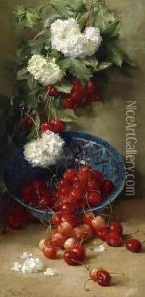 Cherries Oil Painting - Clara Von Sivers