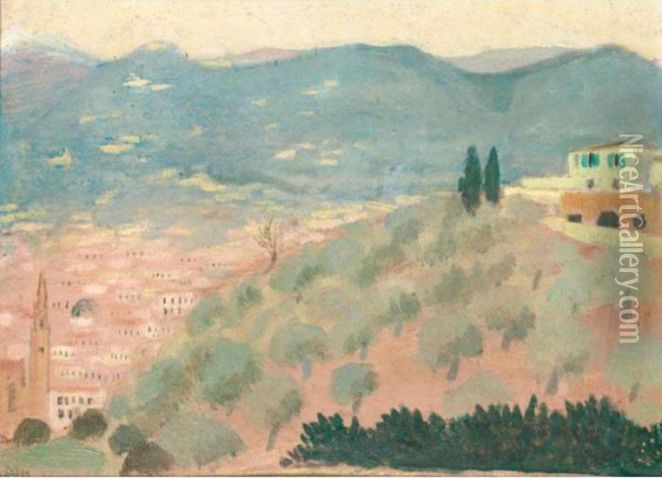 Paysage De Florence, Viale Dei Colli Oil Painting - Maurice Denis