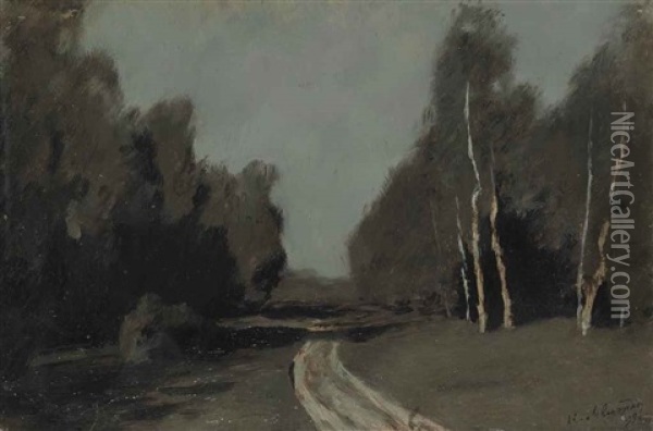 Moonlit Path Oil Painting - Isaak Levitan