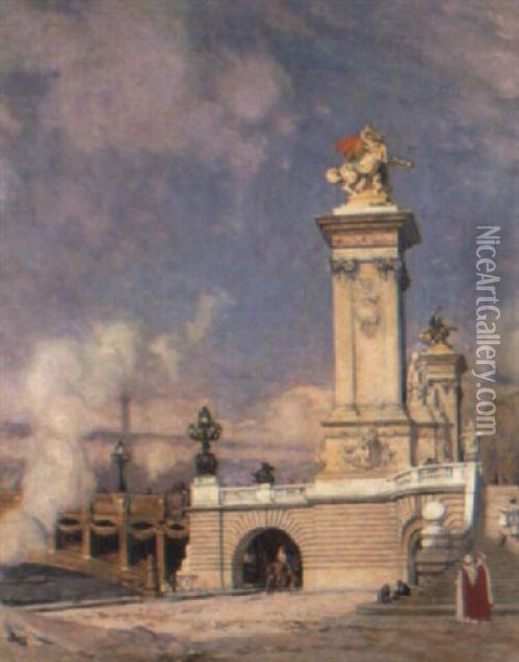 Paris, L'exposition Coloniale De 1931 Oil Painting - Auguste Leroux